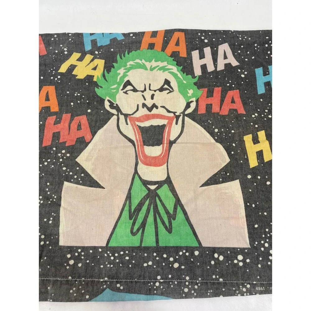 Vintage Batman Joker Pillowcase DC Comics Double Sided Black Standard 29x18